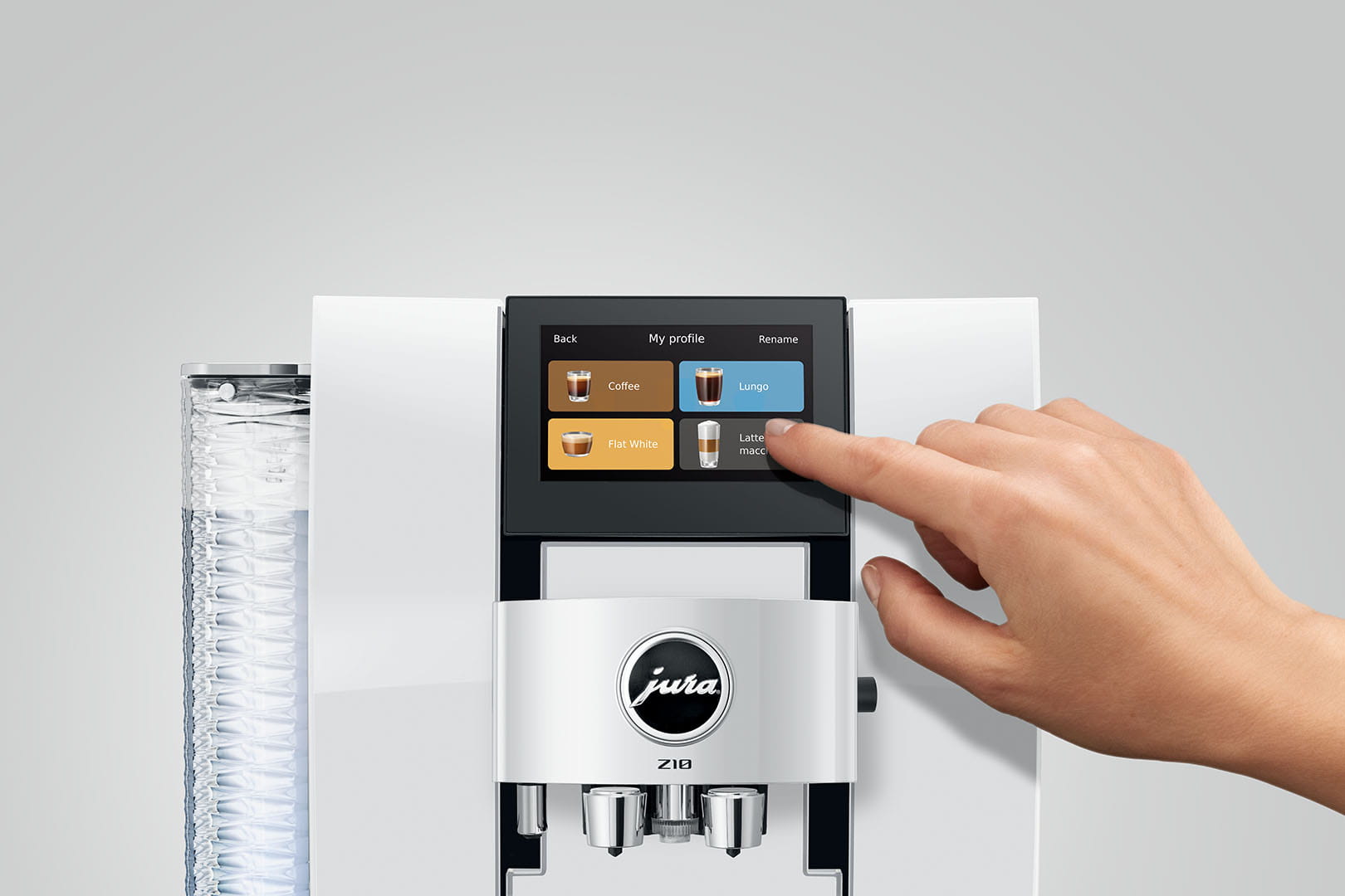 Widok na menu ekspresu Z10 EB Diamond White